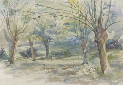 Lot 103 - 20thC School. Woodland scene, watercolour,...