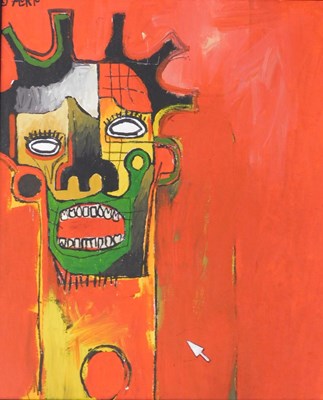 Lot 31 - 7lok 10 (20thC). Head Study Basquiat style,...