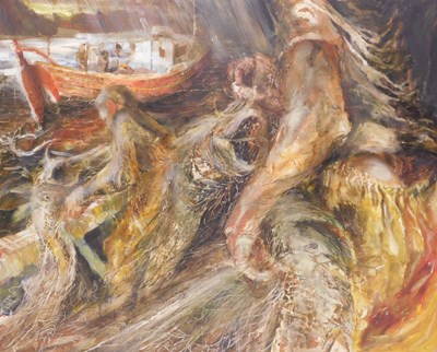 Lot 37 - Mike Helmy (20thC). Fishing trawlers and...