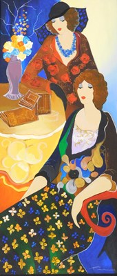 Lot 309 - Itzchak Tarkay (1935-2012). Debbie and Donna,...