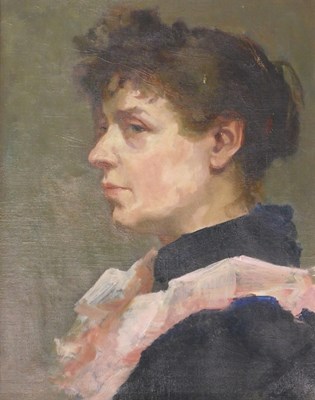 Lot 232 - 19thC School. Portrait of a lady facing dexter,...