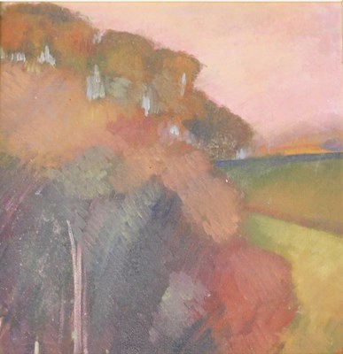 Lot 352 - J F (20thC). Countryside view, oil on board,...
