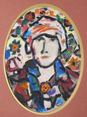 Lot 334 - 20thC School. Portrait of a young lady,...