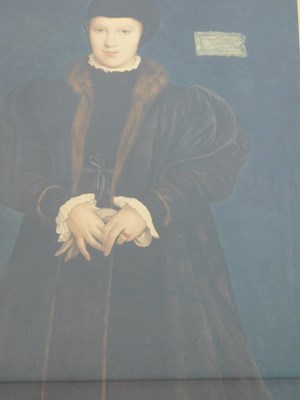 Lot 20 - After Holbein. The Duchess of Milan, mixed...