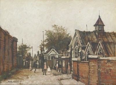 Lot 361 - Peter Brannan (1926-1994). Village school, oil...