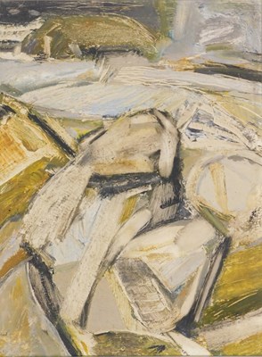 Lot 332 - Derek Hyatt (20thC School). Abstract scene of...
